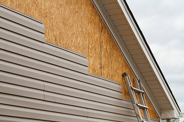 Professional Emergency Siding Repair technician working in Mendota, MN